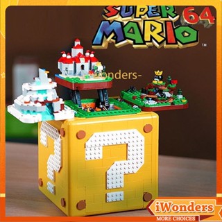 Super Mario บล็อคตัวต่อ 64 Question Mark Block 71395 Big Adventure 2064 ชิ้น DIY ของเล่นสําหรับเด็ก ผู้ใหญ่