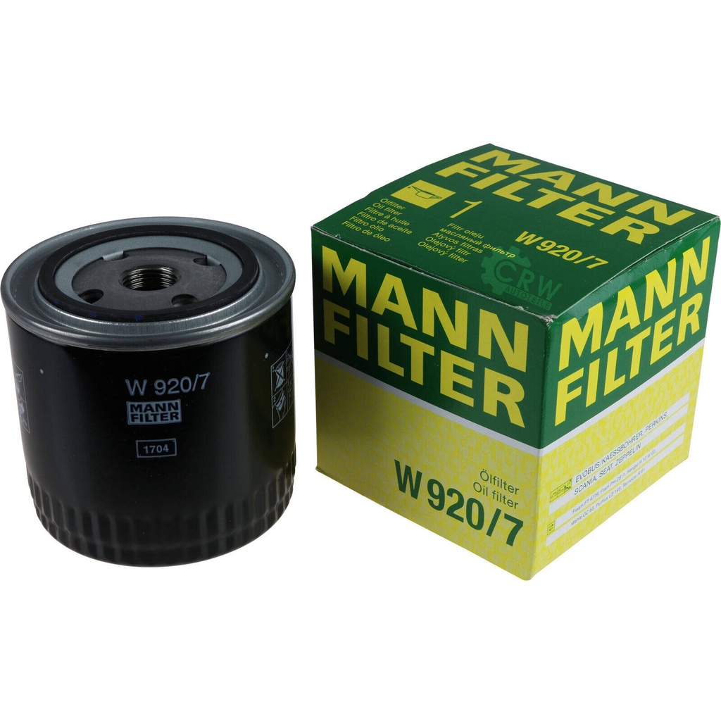 OIL FILTER P/N W 920/7 ไส้กรอง MANN กรองน้ำมัน ( OIL FILTER )