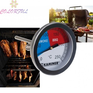 【COLORFUL】Thermometer Outdoor Tools Accessories BBQ Grill Barbecue Stainless Steel