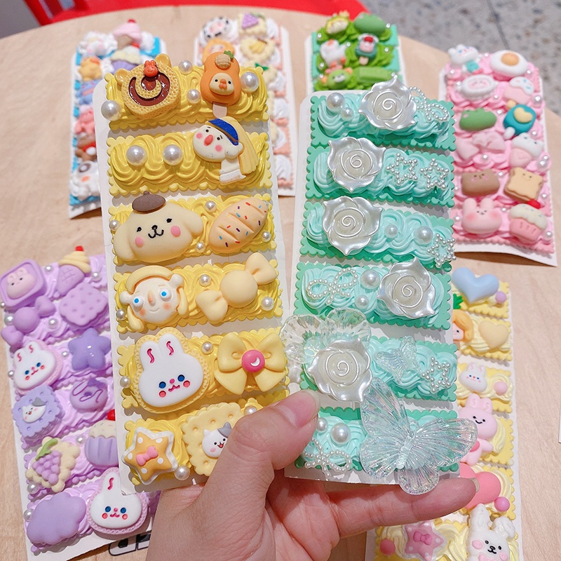 ✨COD✨ ชุดเซตทำกิ๊บติดผม วิปครีมเทียม ลายการ์ตูนสุดน่ารัก วิปครีมปลอม กาวครีม สุดคุ้ม ครีมโซดา