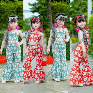 S2 ชุดลายดอก ชุดเซ็ตเด็ก เสื้อผ้าเด็กผู้หญิง