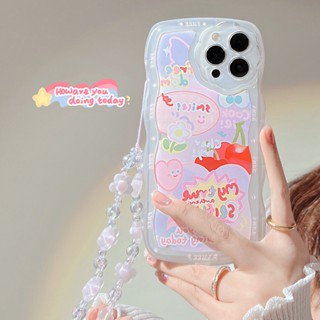 เคสโทรศัพท์มือถือ ลายกราฟฟิตี้ สองมิติ พร้อมสายคล้อง สําหรับ Iphone 14 12 13 12promax 14 11 Xs 8p