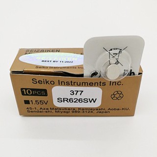 ถ่านนาฬิกา SEIZAIKEN Seiko SR626SW 377 1.55V ของแท้​ -​ 1 ก้อน ถ่าน