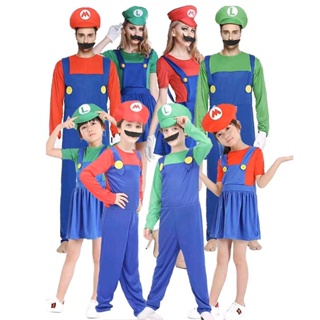 เครื่องแต่งกายคอสเพลย์ การ์ตูนอนิเมะ Super Bros สําหรับผู้ใหญ่ และเด็ก