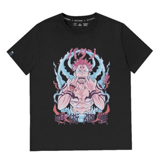 สะดวกสบาย เสื้อยืดคอตตอน 100% ﹍☞☃Jujutsu Kaisen อะนิเมะแขนสั้นเสื้อยืดใหม่ Gojo Satoru รูปแบบการพิมพ์ผ้าฝ้ายแขนสั้น