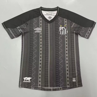 เสื้อกีฬาแขนสั้น ลายทีมชาติฟุตบอล Santos II Away 22-23 S-XXXXL ชุดเยือน สําหรับผู้ชาย