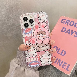 เคสโทรศัพท์มือถือ ซิลิโคนนิ่ม แบบหนา ลายน่ารัก หรูหรา สําหรับ IPhone 11 12 13 14 Pro Max XR X 7 8 Plus XS Max 6 6S SE 2020