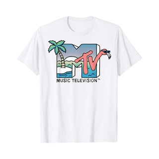 [S-5XL] เสื้อยืดวินเทจ - MtvBeachIslandฟลามิงโกวินเทจกราฟิกสปอร์ตแวร์ฮาโลวีนเสื้อยืดผู้ชายเทรนด์สุดฮอต350029