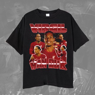 เสื้อยืด พิมพ์ลาย Liverpool Virgil Van Dijk Van Football Player Of Dutch สําหรับผู้ชาย และผู้หญิงS-5XL