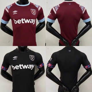 เสื้อกีฬาแขนสั้น ลายทีมชาติฟุตบอล West Ham United 2022 23 ชุดเหย้า 22 23 ชุดเยือน ไซซ์ S-2XL