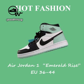 Qu230316 Air Jordan 1 “emerald Rise” รองเท้าบาสเก็ตบอลลําลอง ข้อสูง สําหรับผู้ชาย และผู้หญิง N8866k