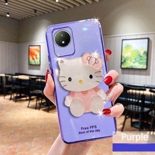 เคสโทรศัพท์มือถือ TPU นิ่ม ลายการ์ตูนเฮลโลคิตตี้ พร้อมกระจกแต่งหน้า หรูหรา สําหรับ OPPO A12 A5s A7 A11k A3s A12e A31 A9 A5 2020 F9 F11 Pro