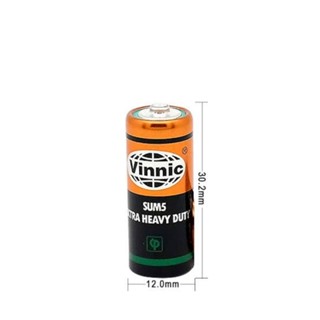 ถ่าน (2ก้อน) ถ่าน Vinnic Extra Heavy Duty Size N, LR1, UM5, E90 1.5V จำนวน 2ก้อน ของใหม่ ของแท้