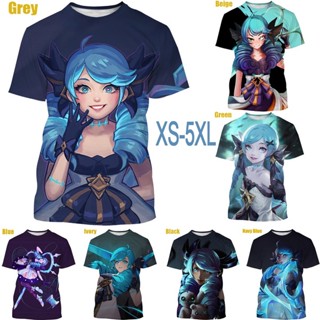 ใหม่ เสื้อยืดแขนสั้นลําลอง พิมพ์ลายเกม League of Legends Gwen 3 มิติ สไตล์ฮาราจูกุ แฟชั่นสําหรับผู้ชาย และผู้หญิง