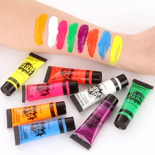 COD🔥สีทาตัวเรืองแสง สีสะท้อนแสง บอดี้เพ้นท์ เรืองแสงในไฟแบล็คไลท์ Body paint มีหลายสีให้เลือก