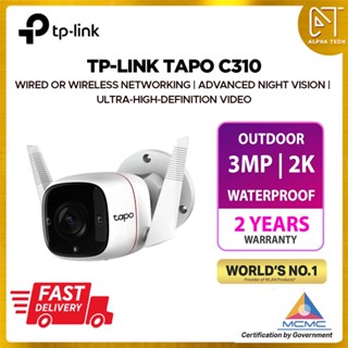 Tp-link TAPO C310 กล้องรักษาความปลอดภัยอัจฉริยะ WiFi ไร้สาย 3MP ความละเอียดสูง