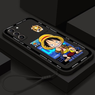 เคสโทรศัพท์มือถือ ซิลิโคนนิ่ม กันกระแทก ลายการ์ตูนอนิเมะ One Piece Luffy สําหรับ Samsung Galaxy S23 S21 FE S22 Plus S21 S22 Ultra