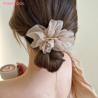 Pinkcool กิ๊บติดผม ผ้าชีฟอง ดอกไม้ ฤดูใบไม้ผลิ โบ เครื่องประดับผม ปิ่นปักผม ริบบิ้น หวานแหวว สําหรับผู้หญิง ขายดี