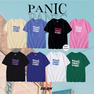 เสื้อยืดแขนสั้นผู้หญิง (ใส่โค้ด JANSBKK15 ลดสูงสุด 30.-) สินค้าขายดี💥 Soon_Oversize Panic เสื้อยืดถูกๆ เสื้อยืดสีพื้น