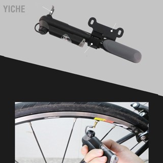 YiChe Mini Bike Pump Plastic Portable Frame ชุดซ่อมยางแรงดันสูงสำหรับ Outdoor Black