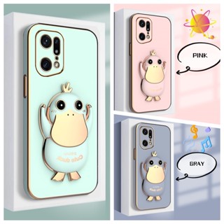 เคสโทรศัพท์มือถือ ลายการ์ตูนเป็ดน่ารัก แบบพับได้ สําหรับ OPPO PFGM00 PHQ110 CPH2185 realme c11 c12 c15 c20