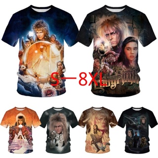 ใหม่ เสื้อยืดแขนสั้นลําลอง พิมพ์ลาย David Bowie Labyrinth 3D สไตล์ฮิปฮอป แฟชั่น สําหรับผู้ชาย และผู้หญิง