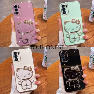 เคส Motolola Moto G8 Power เคส Moto G22 Casing Moto G50 Cover Moto G52 Cases Moto G8 Play Case Moto G60 Case Moto G40 Fusion Case Moto E6S Case Moto E6 Plus Cute Anime Cartoon Vanity Mirror Hello Kitty Holder Phone Case With Metal Sheet TK โทรศัพท์มือถือ