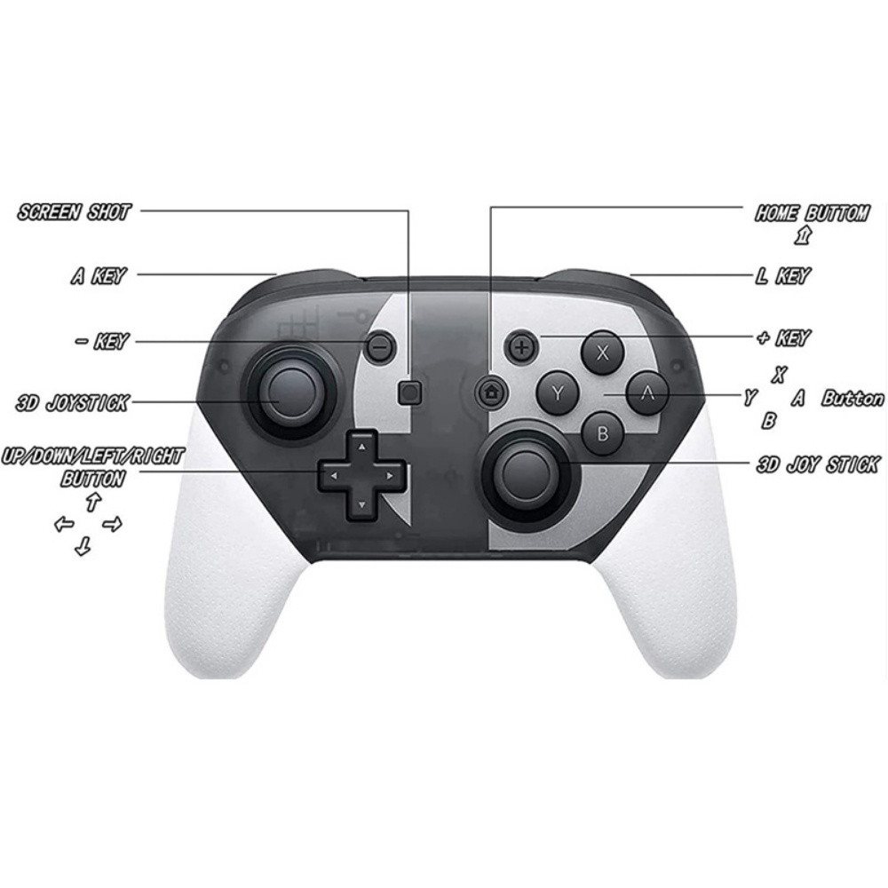 Nintendo Switch Pro จอยสติ๊กควบคุมเกมบลูทูธไร้สาย