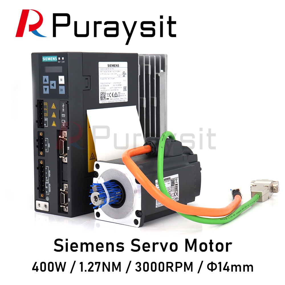YY Puraysit Servo มอเตอร์ชุด 400W 6SL3210-5FB10-4UF1 1FL6034-2AF21-1LA1 1.27NM 3000RPM Dia.14mm
