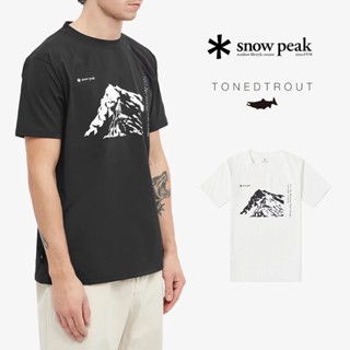 เสื้อยืดแขนสั้น พิมพ์ลาย Snow PEAK tonedtrout สําหรับตั้งแคมป์กลางแจ้ง