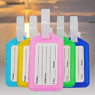 YESCONT Cute Luggage Tag Plastic Baggage Tags Women Men Boarding Shipping Suitcase ID Address Name Holder Bag Label Travel Accessory TH