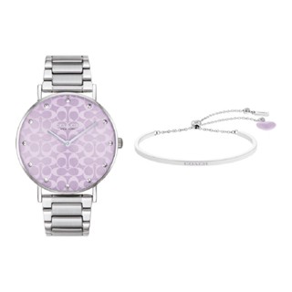 COACH PERRY GIFT SET CO14000093 นาฬิกาข้อมือผู้หญิง สายสแตนเลส สีเงิน หน้าปัด 36 มม.