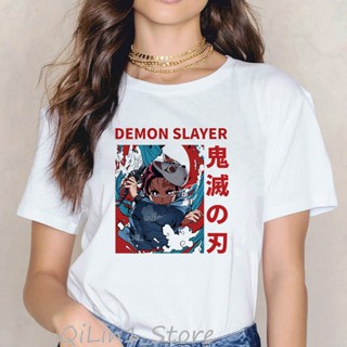 Hot Demon Slayer Funny Cartoon T Shirt anime tshirt aesthetic 90s Sweat shirt Graphic Nezuko Kamado Printed white T_03