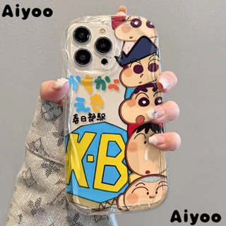 ✅เคสโทรศัพท์มือถือแบบนิ่ม ใส กันกระแทก ลายการ์ตูนชินจัง สําหรับ iPhone 14 13promax 12 11 7 8p xs 39IQ