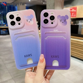 เคสโทรศัพท์มือถือ Tpu ลาย Kaws พร้อมช่องใส่บัตร สําหรับ Samsung Galaxy A04E A04 A13 A12 M12 F12 A11 M11 A10S A10 M10 M04 F04 M13 A03 A04 Core A02S A03S A02