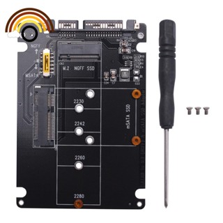 2 in 1 NGFF M.2 B+M Key Mini PCI-E or mSATA SSD to SATA III Adapter Card for full msata SSD/ 2230/2242/2260/22x80 M2