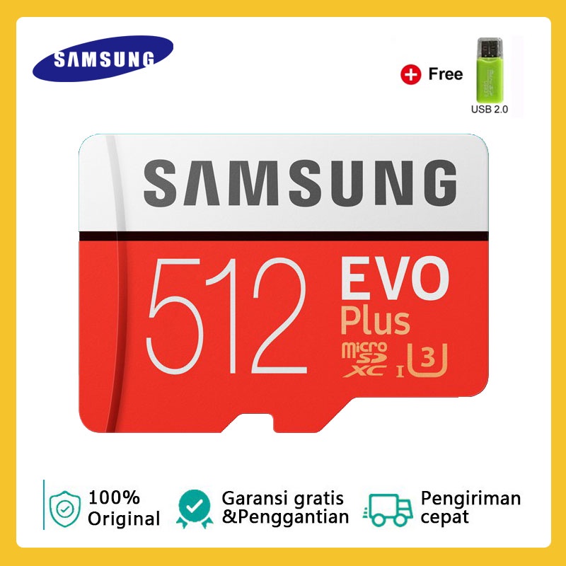 SAMSUNG เมมโมรี่การ์ด 1TB  2TB การ์ดหน่วยความจำ  SD Card 512GB Micro Sdxc C10 U3 กล้อง/ โทรศัพท์มือถ