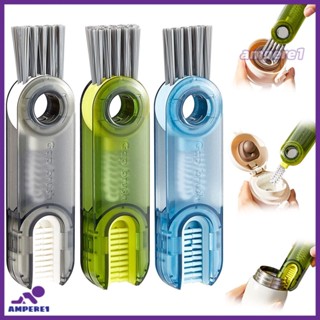 3 In 1 Multifunctional Cleaning Brush Cup Lid Crevice Cleaning Brush Silicone Bottle Gap Cleaner Brush Cleaning Tools -AME1