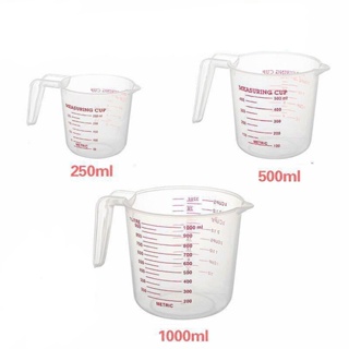 ถ้วยตวงพลาสติก อย่างดี 3แบบ ขนาด 1000ml/500ml/250ml