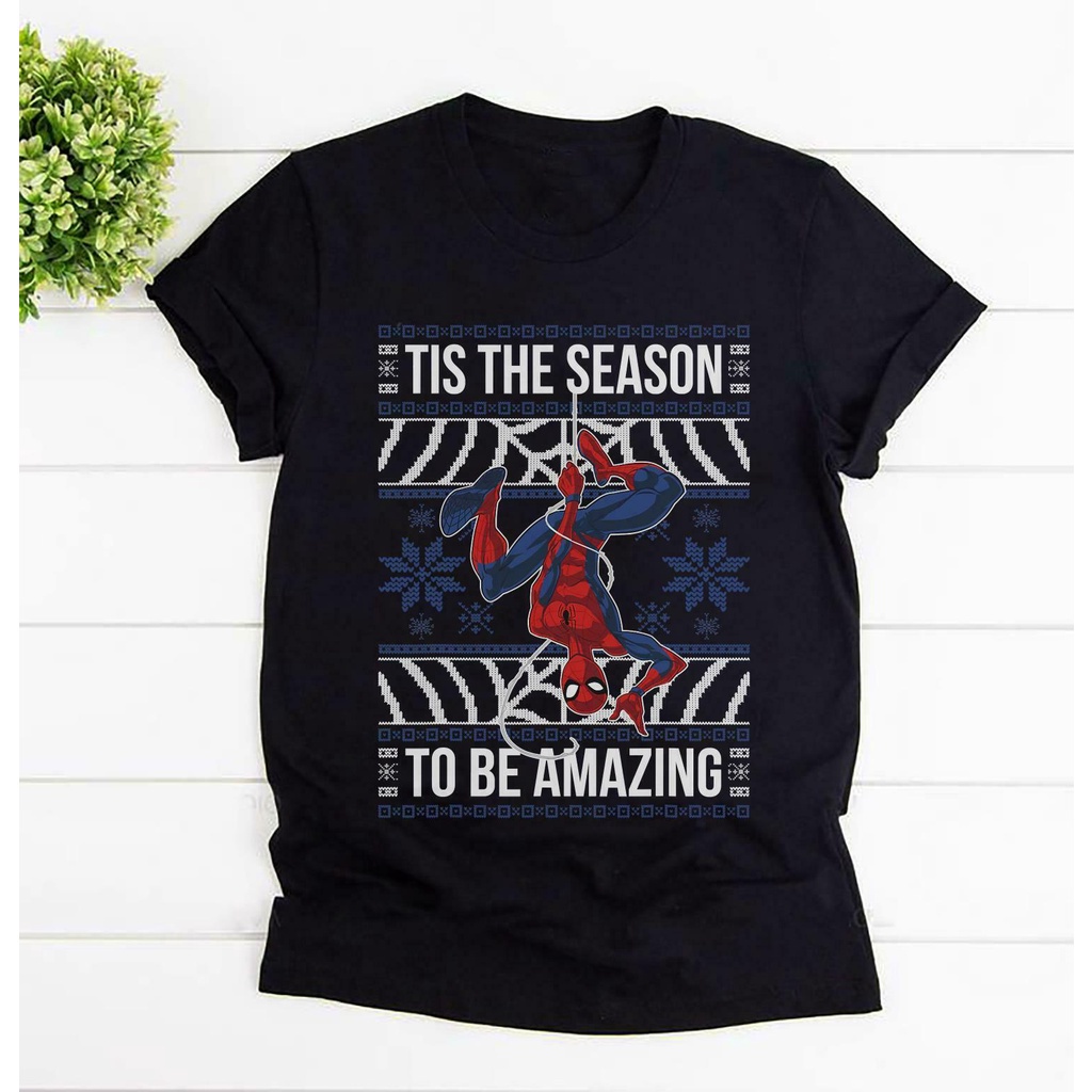 tshirt Marvel Amazing Spider-Man Ugly Christmas Sweater T-Shirt T-Shirt_07(S-5XL)