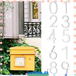 Lontime 0 To 9 3D Mailbox สติ๊กเกอร์ตัวเลขสะท้อนแสงสีทองเงิน 2 นิ้วสําหรับติดตกแต่งบ้านออฟฟิศบ้าน