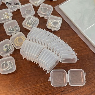 Weijiao% 10PCS Mini Storage Box Transparent Square Plastic Box Empty Case with Lid Jewelry Packaging Storage for Tiny Bead Jewelry Earplugs Pills or Any Other Small Craft Gadgets T