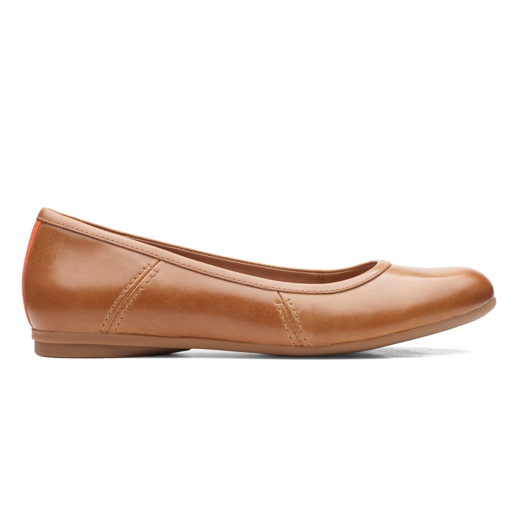 (SALE)CLARKS รองเท้าคัทชูผู้หญิง CANEBAY PLAIN 26161474 สีน้ำตาล