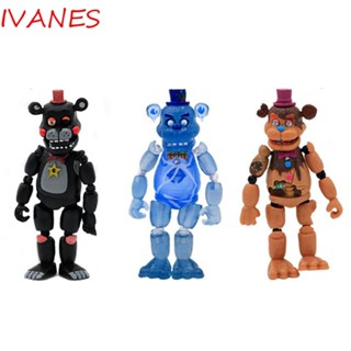 Ivanes ของเล่นโมเดลการ์ตูนอนิเมะ Freddy Fnaf Bear 6 ชิ้น/ชุดสําหรับเด็ก