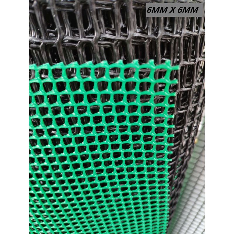 คุณภาพสูง 6 มม.15 มม. PVC MESH GATE NET JARING PLASTIK KEBUN SANGAR PAGAR HAANG KUCING สีดํา网
