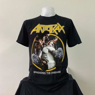 เสื้อยืดคอกลมเสื้อวง ANTHRAX ลิขสิทธิ์แท้100%S-5XL