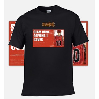 tshirt เสื้อยืด ผ้าฝ้าย พิมพ์ลายอนิเมะ SLAM DUNK แฟชั่นฤดูร้อน(S-5XL)