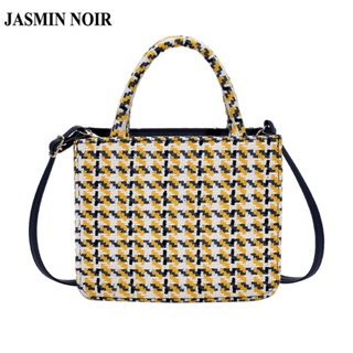 Jasmin NOIR กระเป๋าถือ กระเป๋าสะพายข้าง ผ้าขนสัตว์ เรียบง่าย สําหรับผู้หญิง