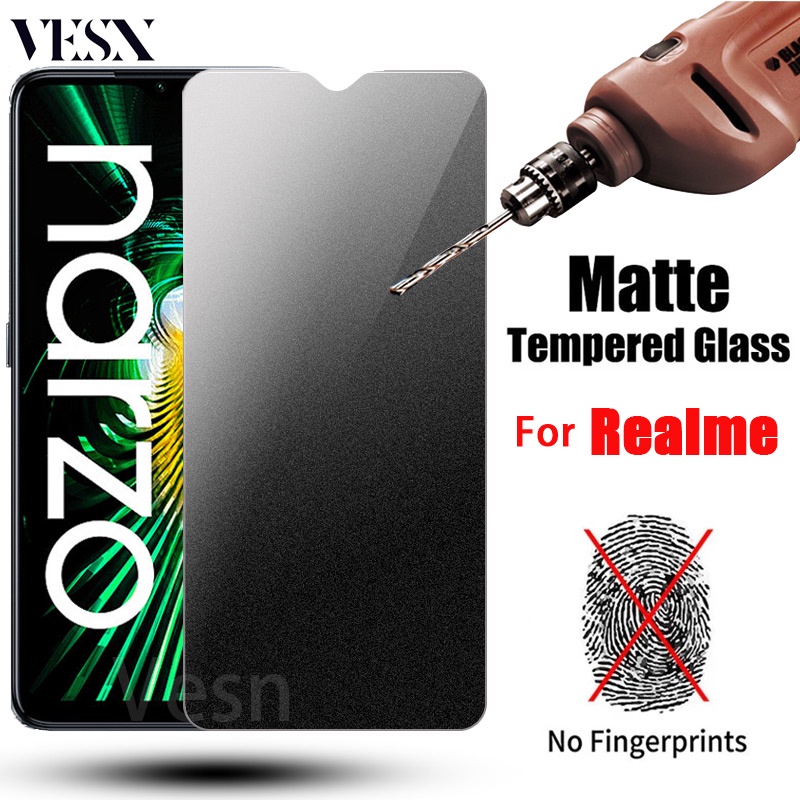 ฟิล์มกระจกด้าน ใช้สำหรับ ช่วยลดรอยนิ้วมือ Realme Narzo 70 Pro 50i 50A Prime 50 30 30A 20 20A X7 X2 X50 Pro XT V15 V20 V23 V25 V30 5G 4G 2024