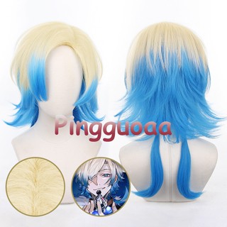 Anime Blue Lock Michael Kaiser Cosplay Wig 60cm Long Gradient Wigs Heat Resistant Synthetic Hair